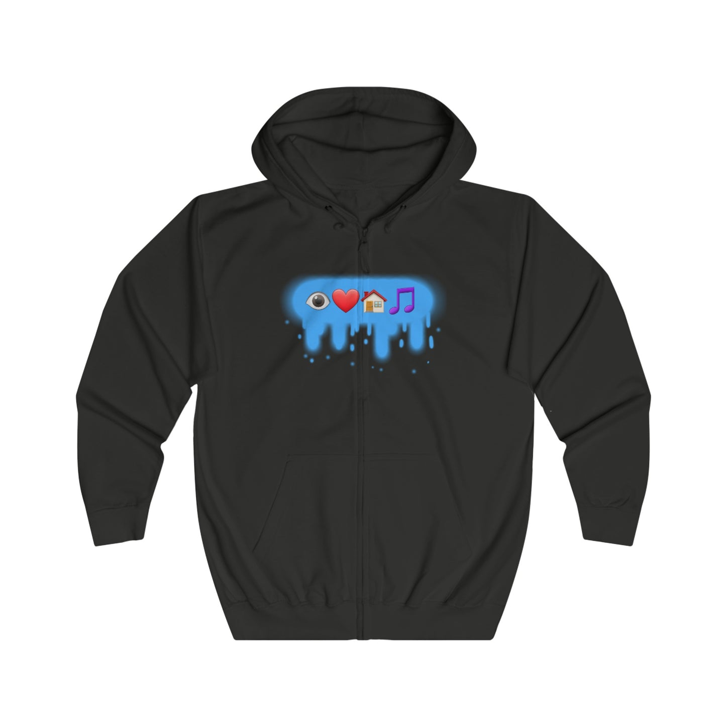 I Fucking Love House Music Unisex Fullzip Hoodie